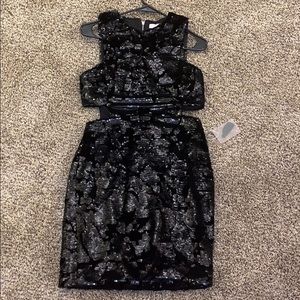 Black Sequin Dress